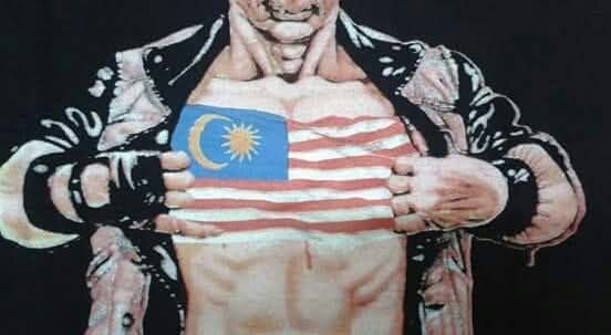 Vibrant Campbell Kuala Lumpur mural with Malaysian flag and edgy street art vibe.