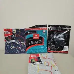 Brightly colored pocket T-shirts ideal for casual styles.